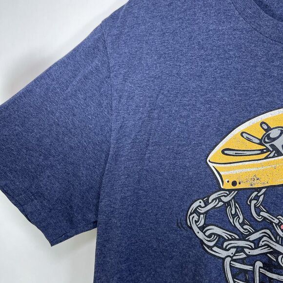 Innova Disc Golf Port & Company T Shirt Adult Size Large Navy Blue Double Sided - Picture 6 of 10